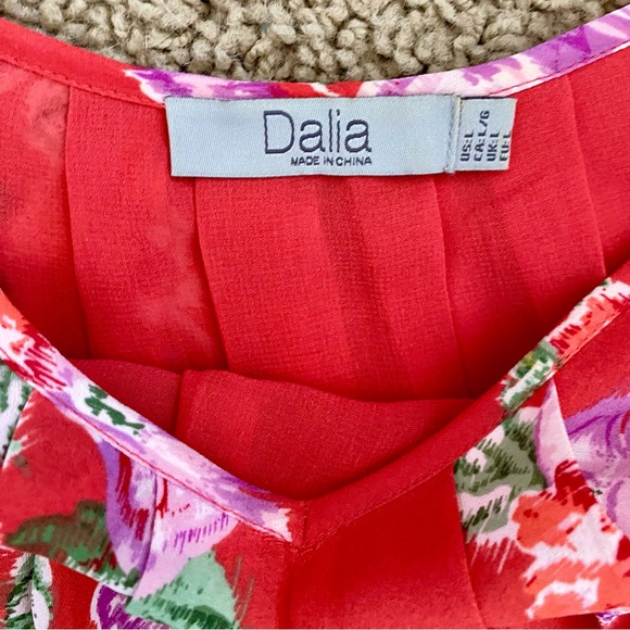 Dalia Red Floral Off the Shoulder Blouse - Picture 5 of 7